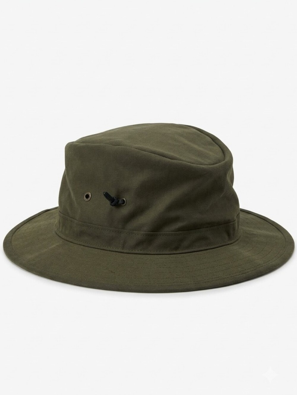 Vtg Australian Outback Collection Oilskin Bucket Hat Green Large USA Made
